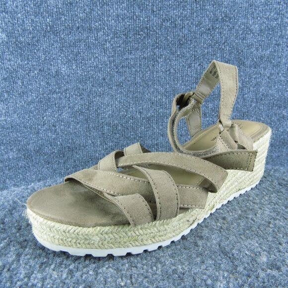 Time And Tru‎ Women Strappy Sandal Shoes Size 8 Medium Brown Synthetic - Picture 1 of 10